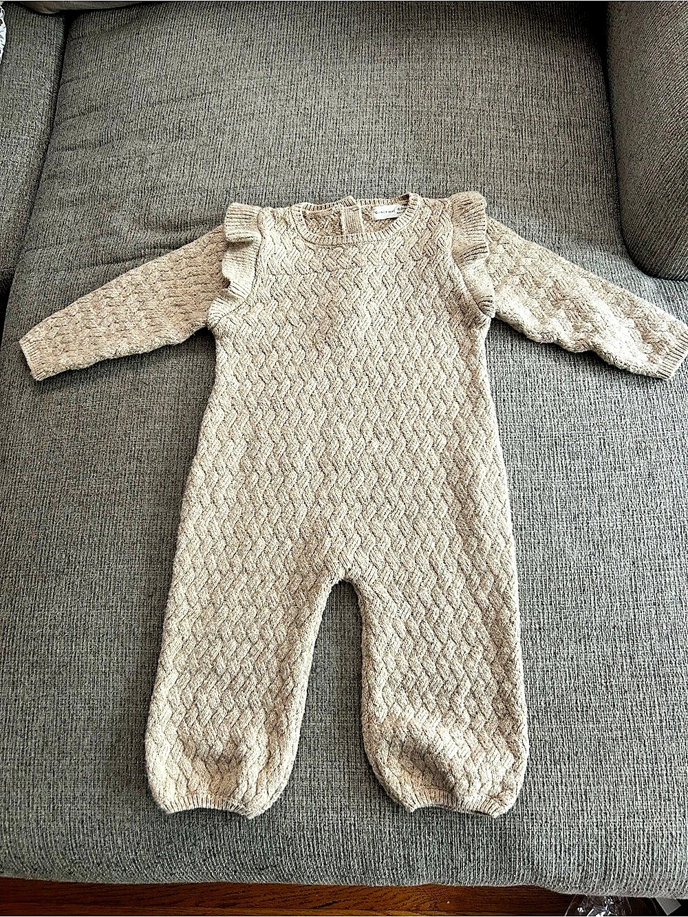 Quincy Mae Shell Long Sleeve Mira Knit Romper 18-24 months